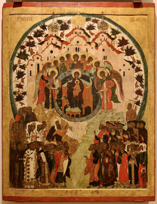 Die meisten heiligen Theotokos mit drei Händen Pocket Carved Icon Natural... 